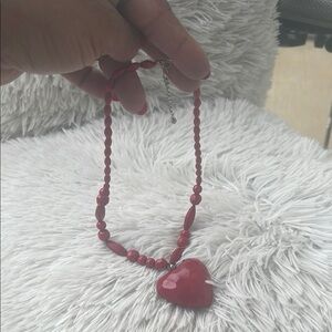 Red Heart Pendant Necklace